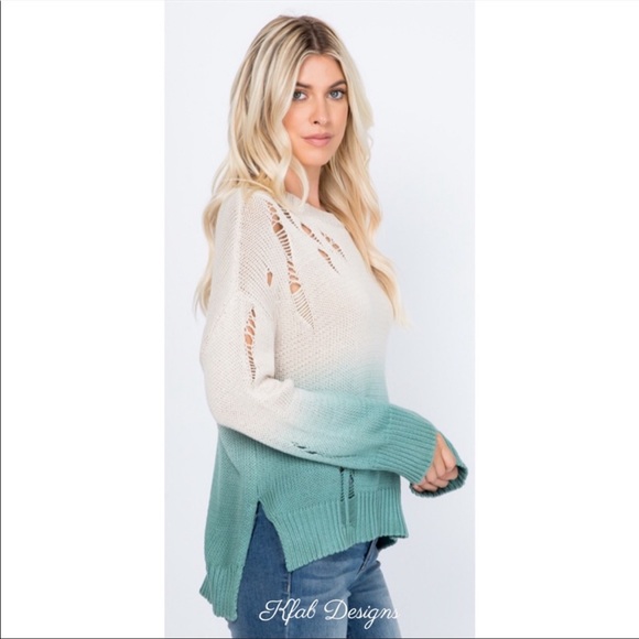 ❤️LAST! Soft Ombré Distressed Sweater! - Picture 2 of 6